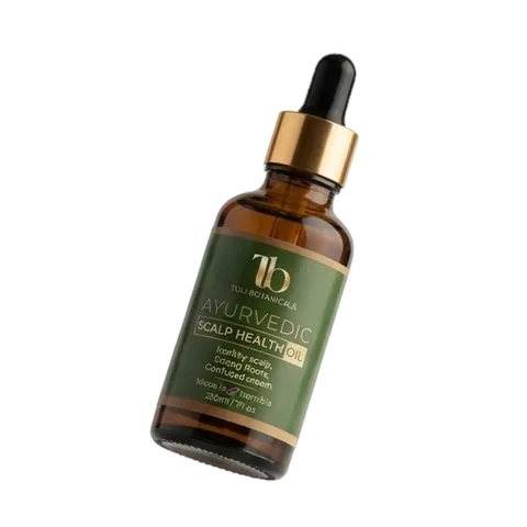 The Tuli Botanicals bottle seen from a slight angle.